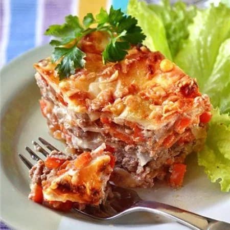 Капустная запеканка с мясом