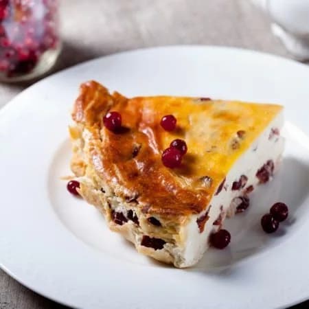 Запеканка с клюквой