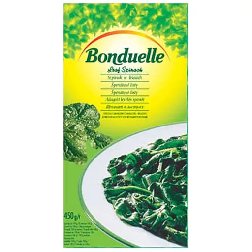Bondueel spinach in leaves