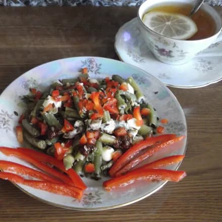 Стручковая фасоль с чесноком