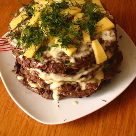 Печеночно-сырный торт