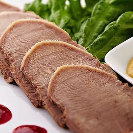 Tongue boiled in wine