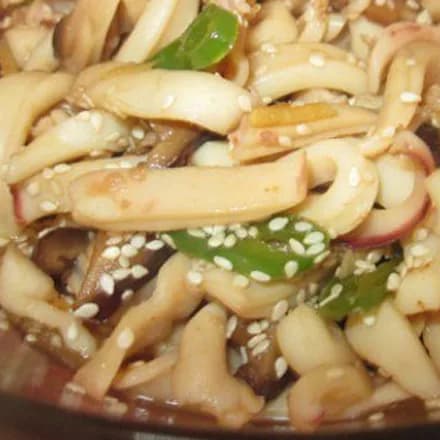 Кальмары с грибами