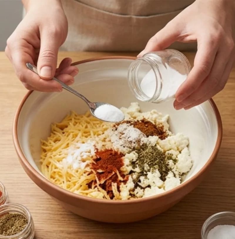 Add Salt, Spices, and Soda