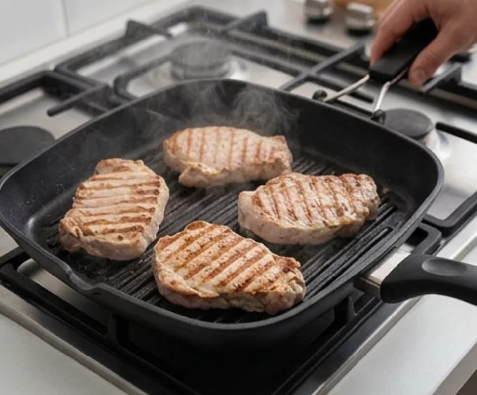 Sear the turkey on one side