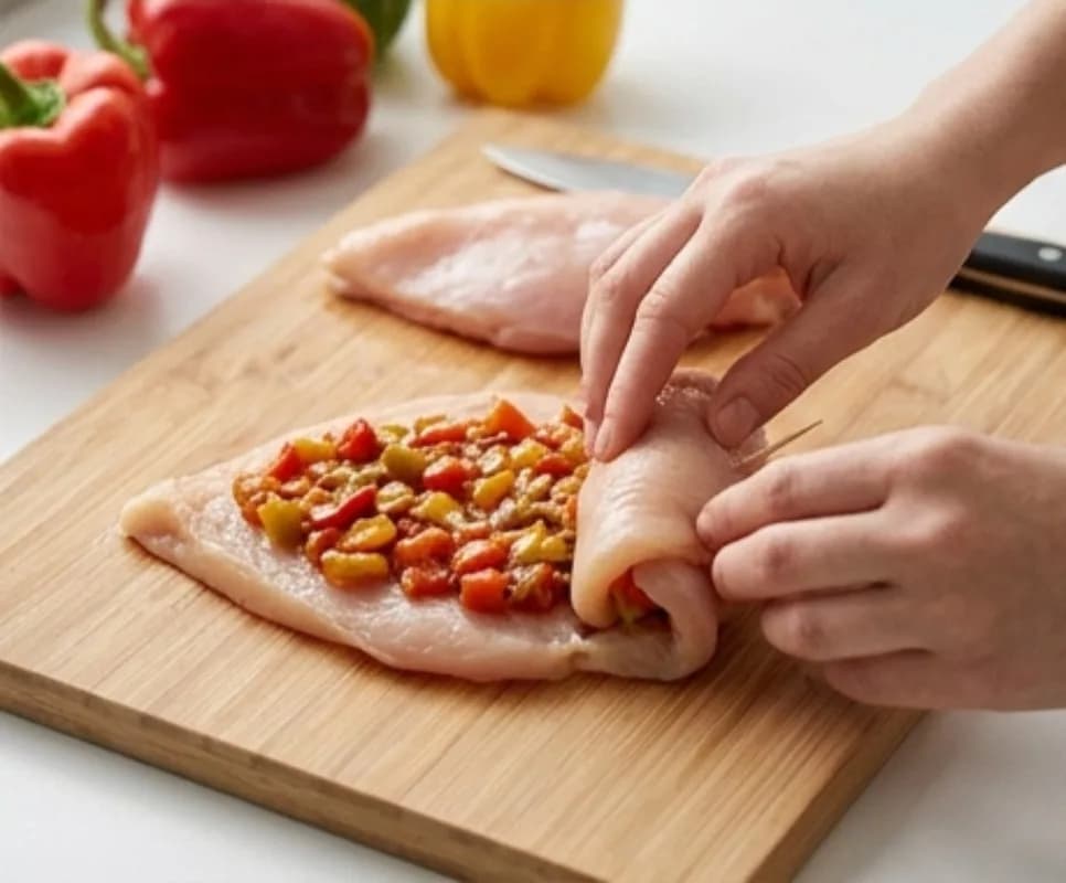 Roll up the fillets