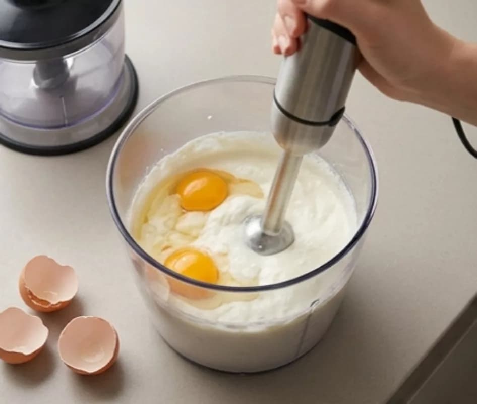 Blend Cottage Cheese with Eggs