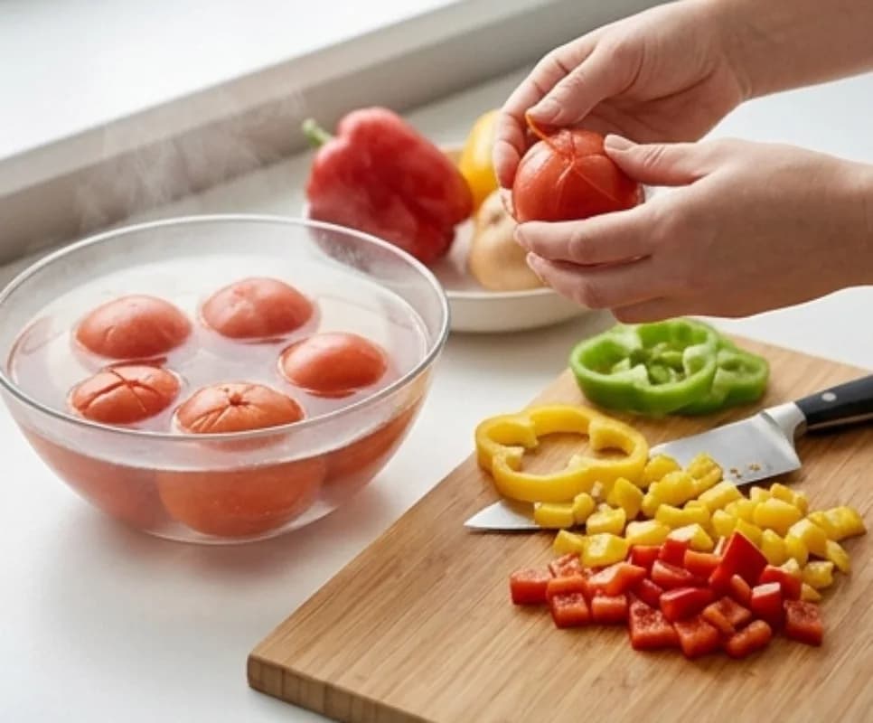 Prepare the vegetables
