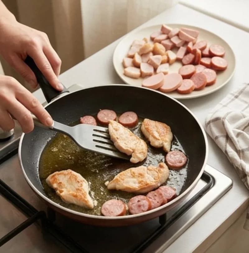 Prep the meats and sausages