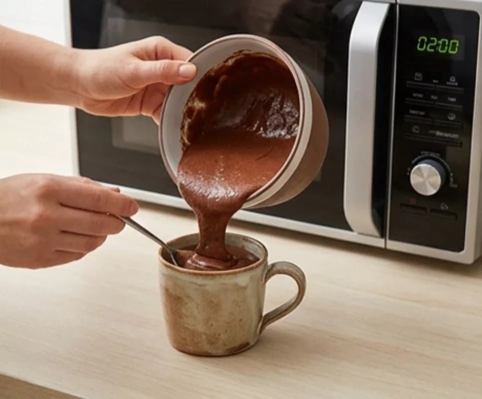 Microwave the cake