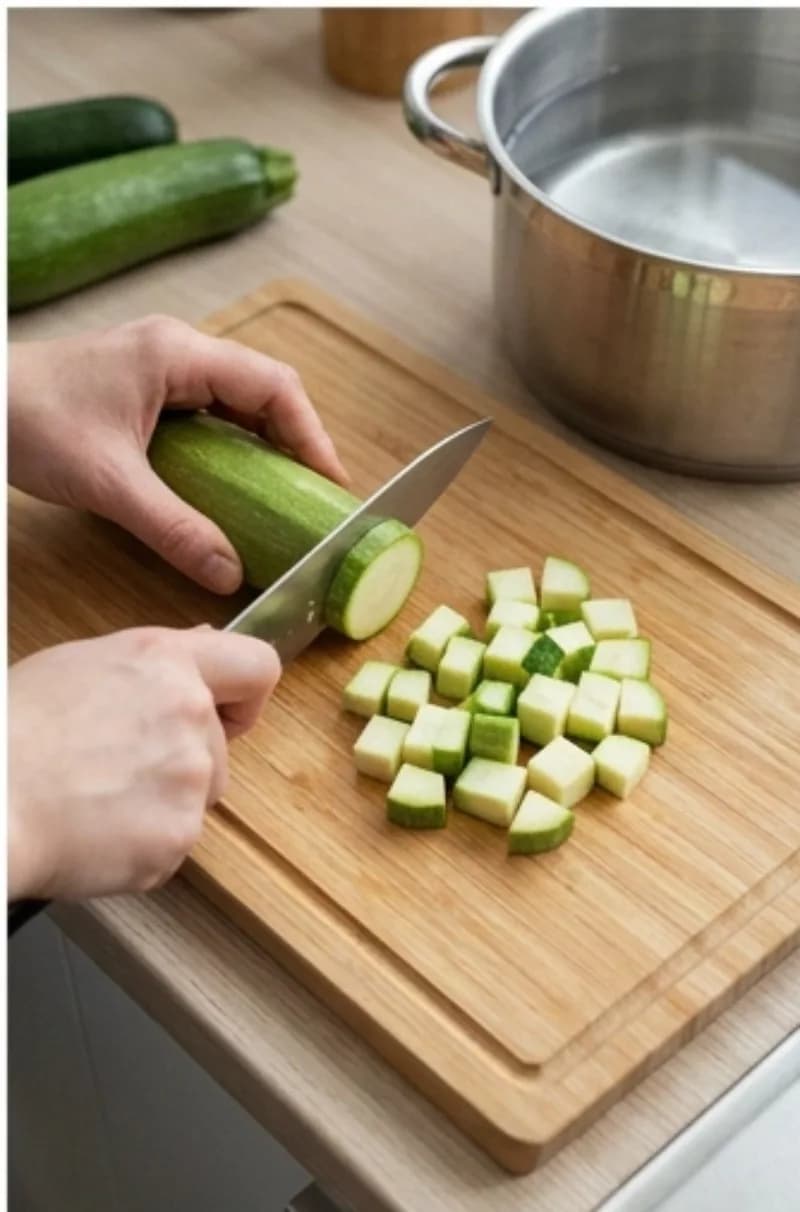 Prepare the zucchini