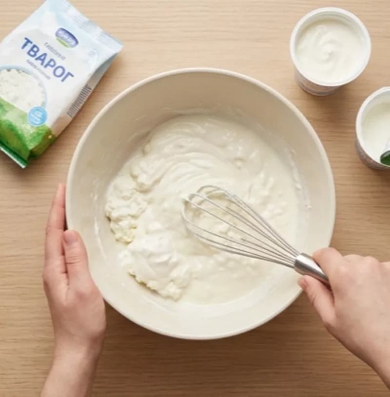 Mix Cottage Cheese with Sour Cream