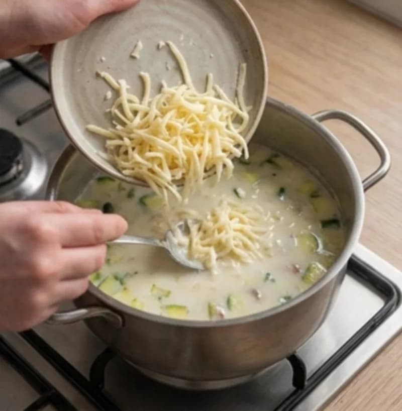 Добавление плавленого сыра