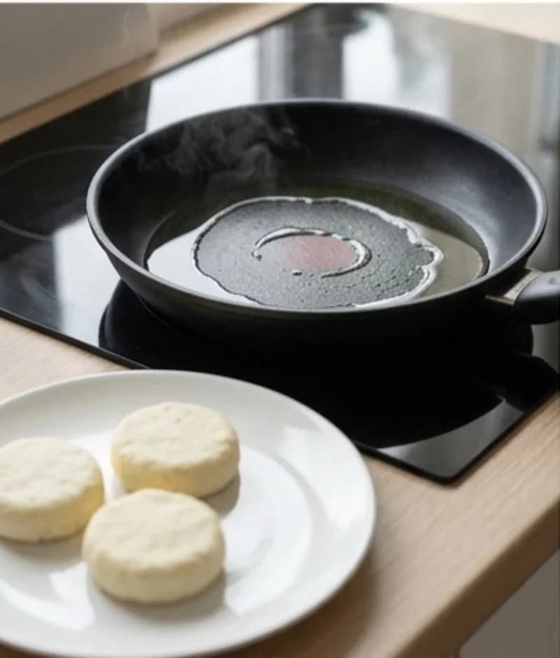 Разогрев сковороды