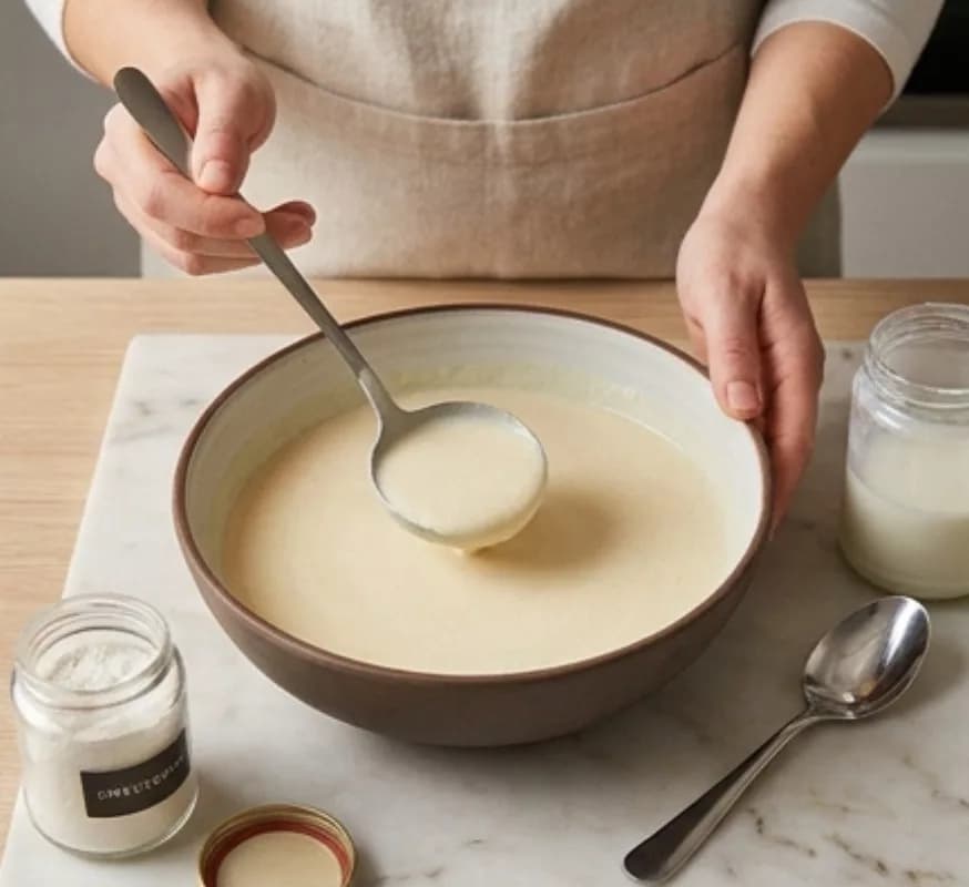 Whisk Eggs with Sweetener and Cinnamon