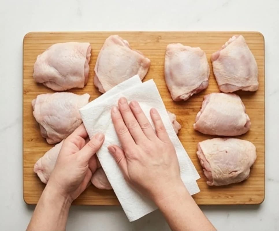 Prepare the chicken thighs
