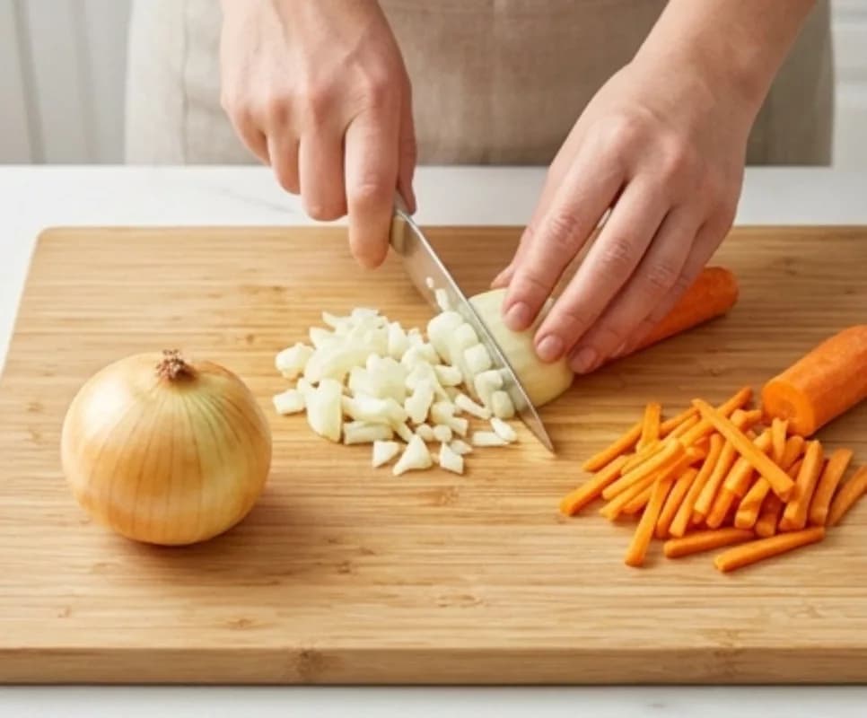 Sauté the onion and carrot