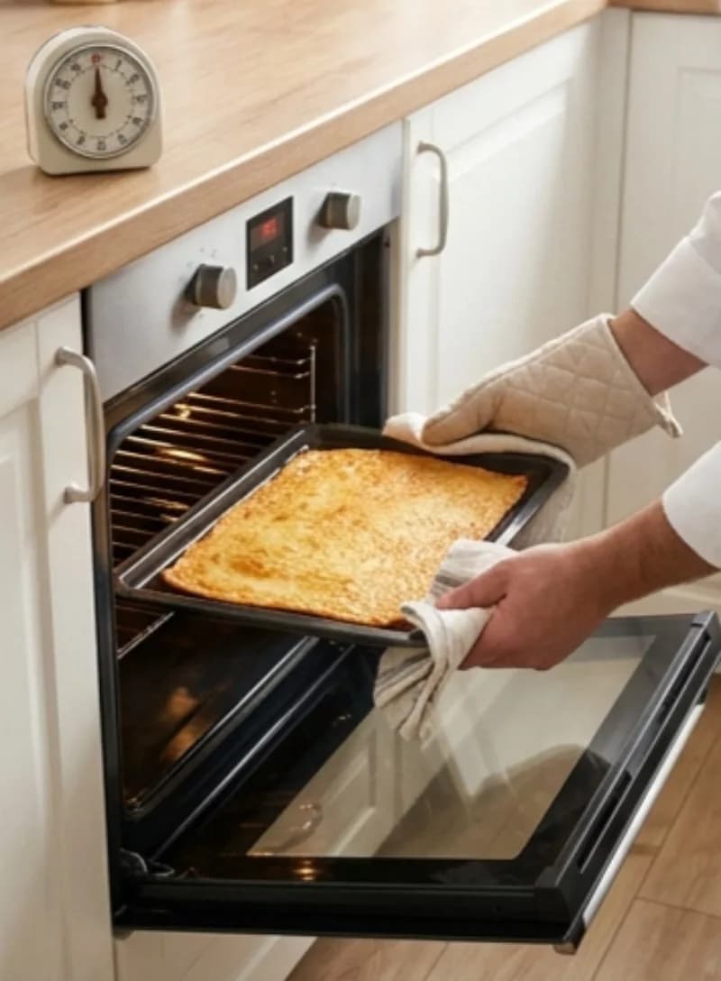 Dry the dough in the oven