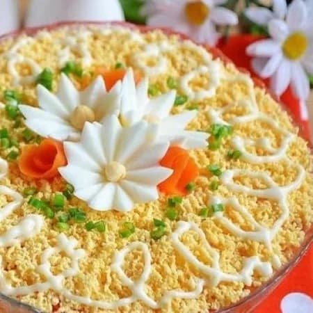 Салат с курной печенью