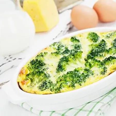 Cottage cheese casserole with broccoli