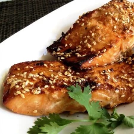 Филе сёмги запеченное в кунжуте