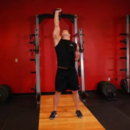 «Мельница» с гирей (сложный уровень)