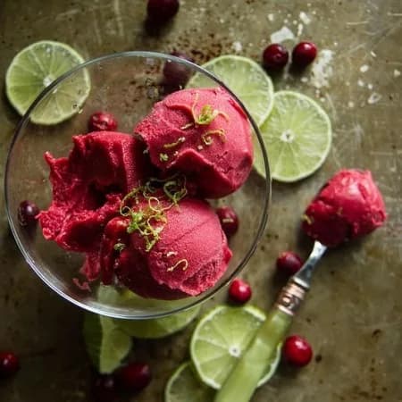 Клюквенный сорбет