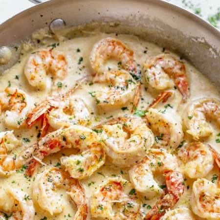 Креветки под соусом