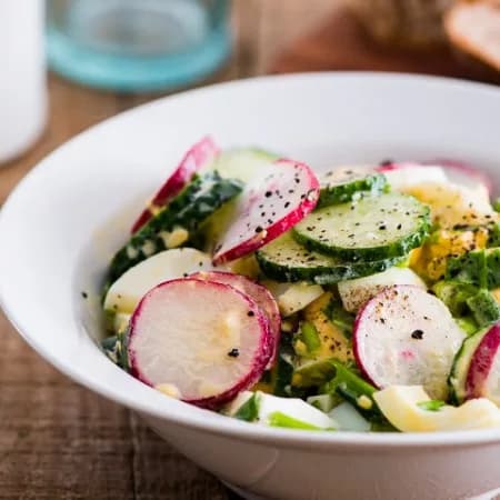 Cucumber and radish salad