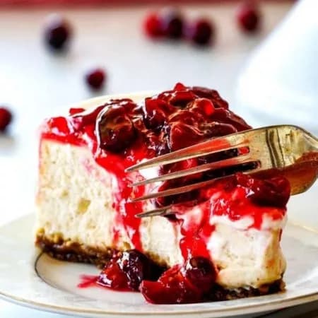 Клубнично-клюквенный чизкейк