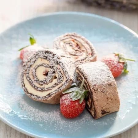 Меренговый рулет с маскарпоне