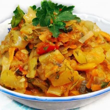 Овощное рагу с грибами