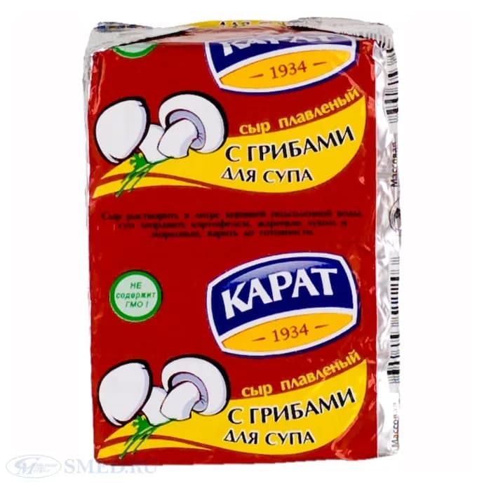 Сыр плавленный с грибами для супа "Карат"