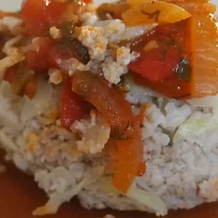 Ленивые голубцы на пару