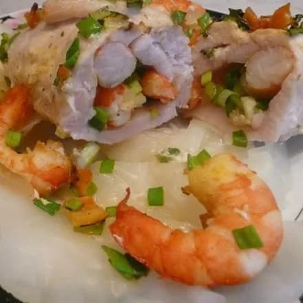 Куриные рулетики с креветками