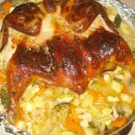 Chicken on Vegetables